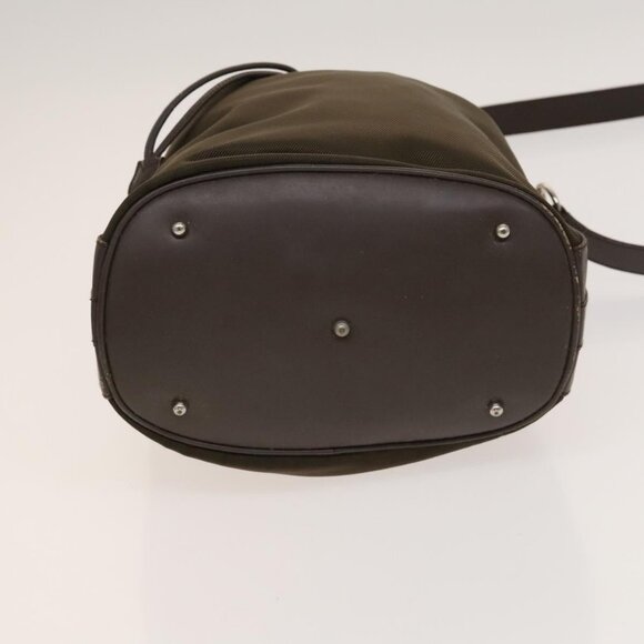 GUCCI Bamboo Hand Bag Nylon Leather 2way Brown Silver 001 2684 1657 Auth bs28274 - Picture 6 of 16